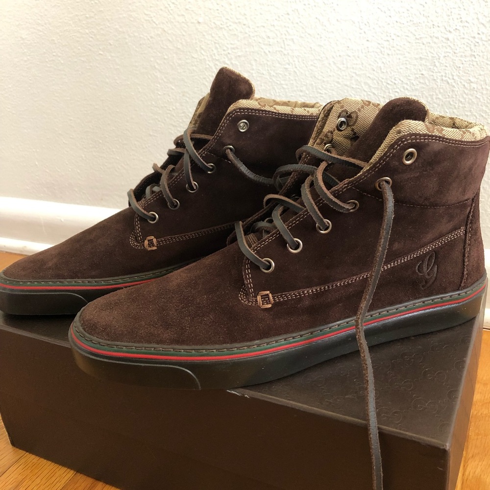 Gucci men’s suede high tops